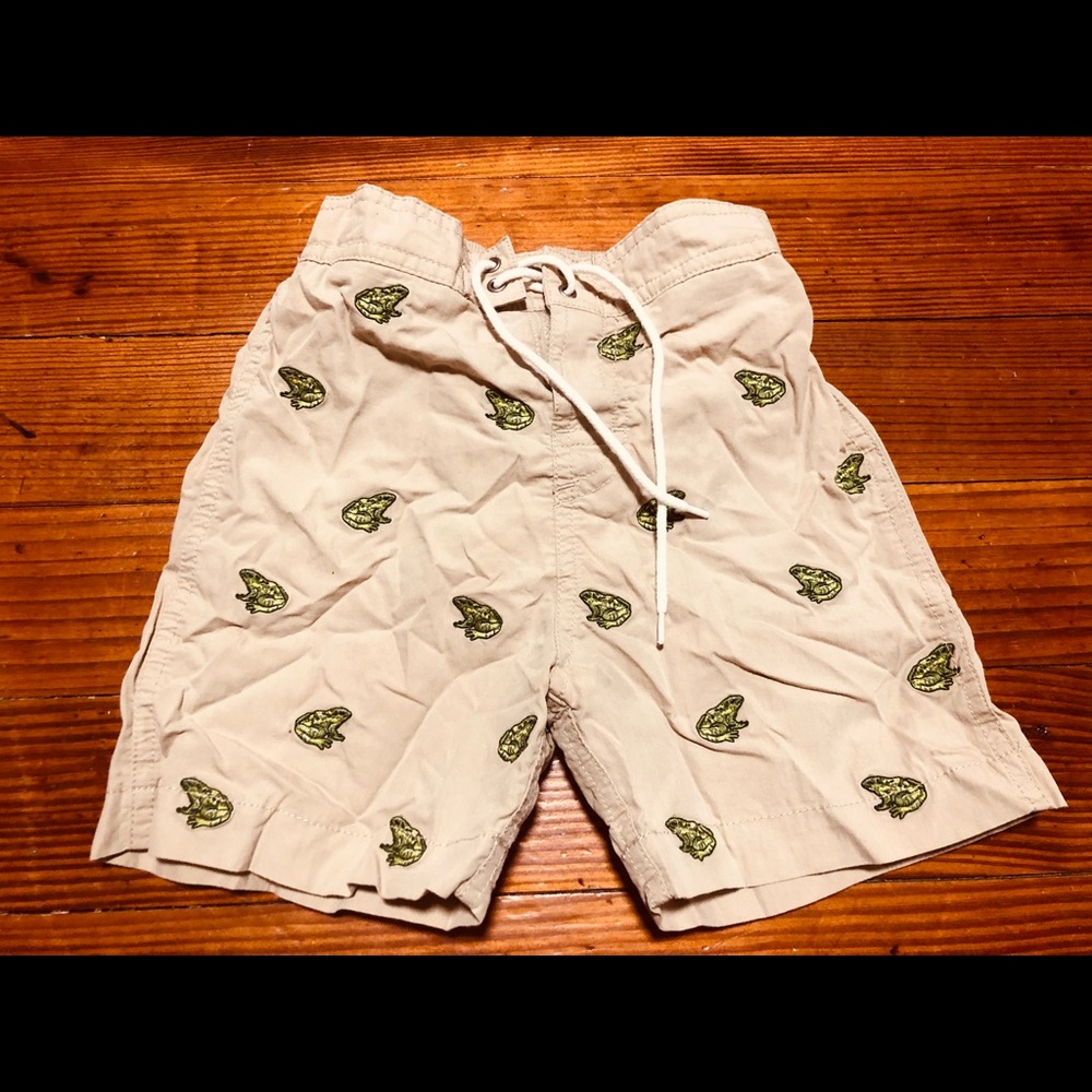 Ralph Lauren boys frog swim trunks size 3T